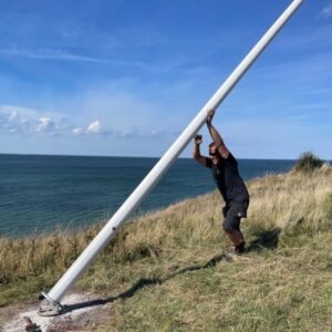 Skansens nye flagstang 1726