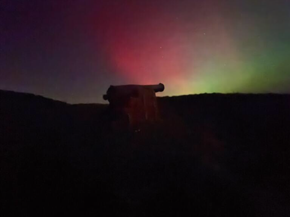 Skansen i Nordlys Spodsbjerg Skanse i Nordlys natten til 25. januar 2026