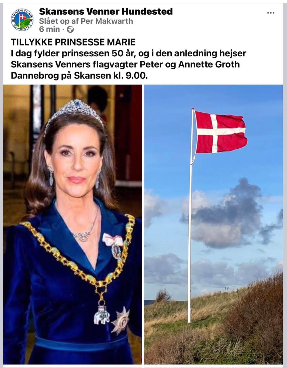 6 februar 2026 Dagens Facebook opslag fra Skansens Venner